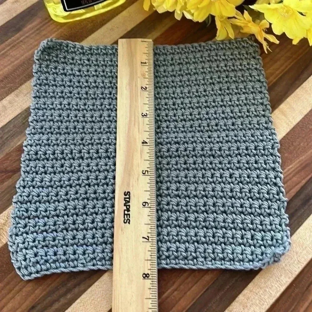 100% Cotton Handmade Washcloth, Set of 3